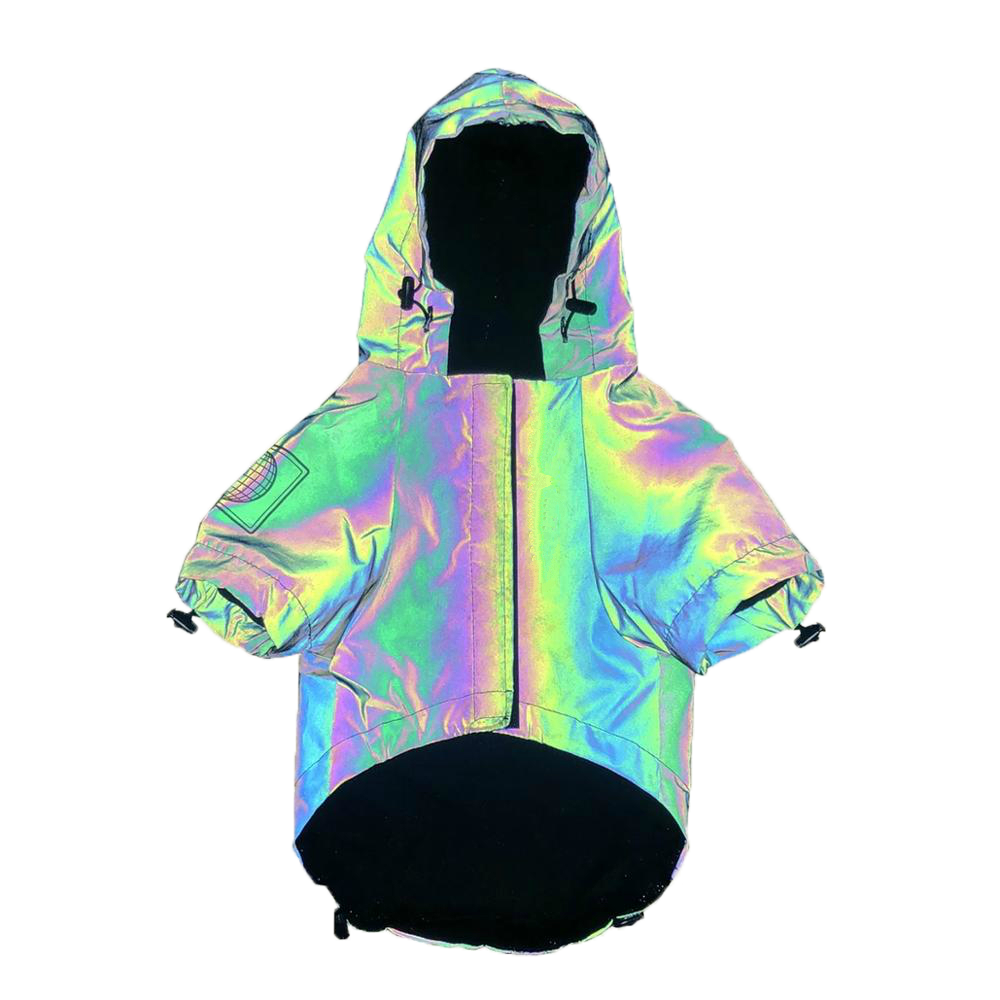 Transparent Holographic Rainbow Jacket, Iridescent Transparent